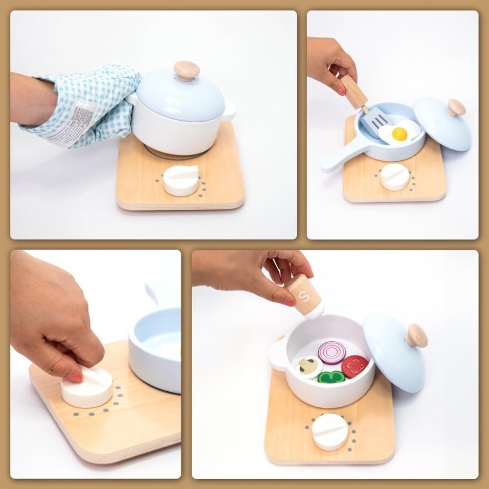 Set accesorii bucatarie pentru copii 18 piese umu toys