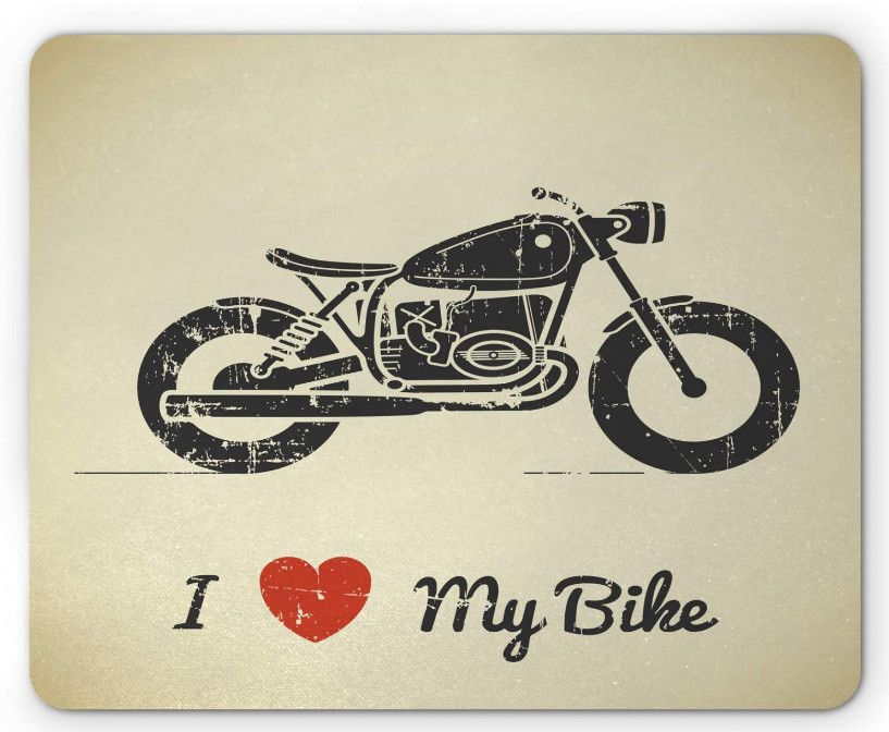 Mousepad i love my bike 22x18 cm