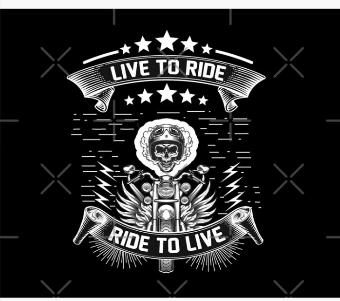 Mousepad ride to live 22x18 cm