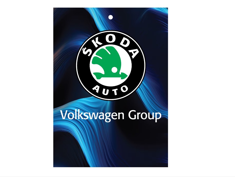 Odorizant auto skoda 7,5x10 cm, guma turbo