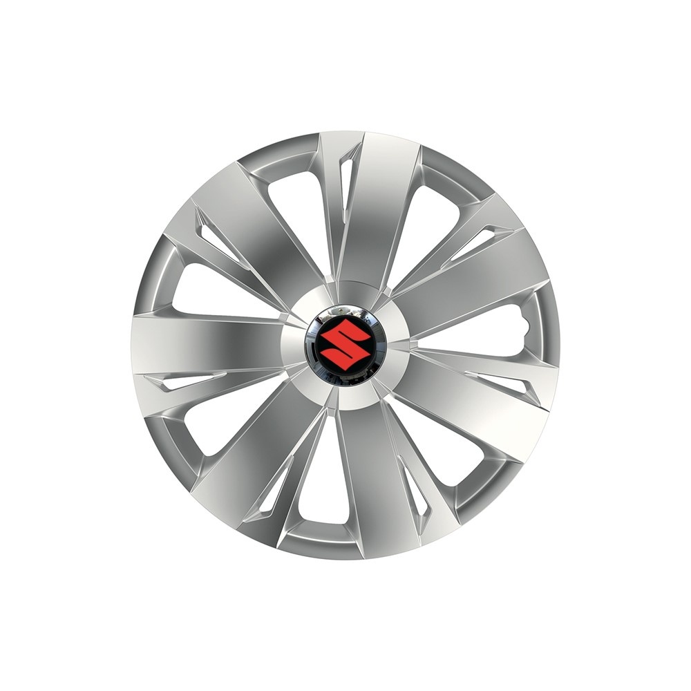 Set 4 capace roti cu inel cromat energy r16 pentru gama auto suzuki