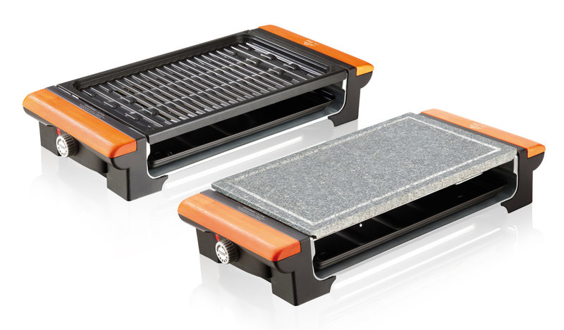 Gratar electric 2 in 1 eta vital 1162, 1300 w, piatra pentru preparare lenta,