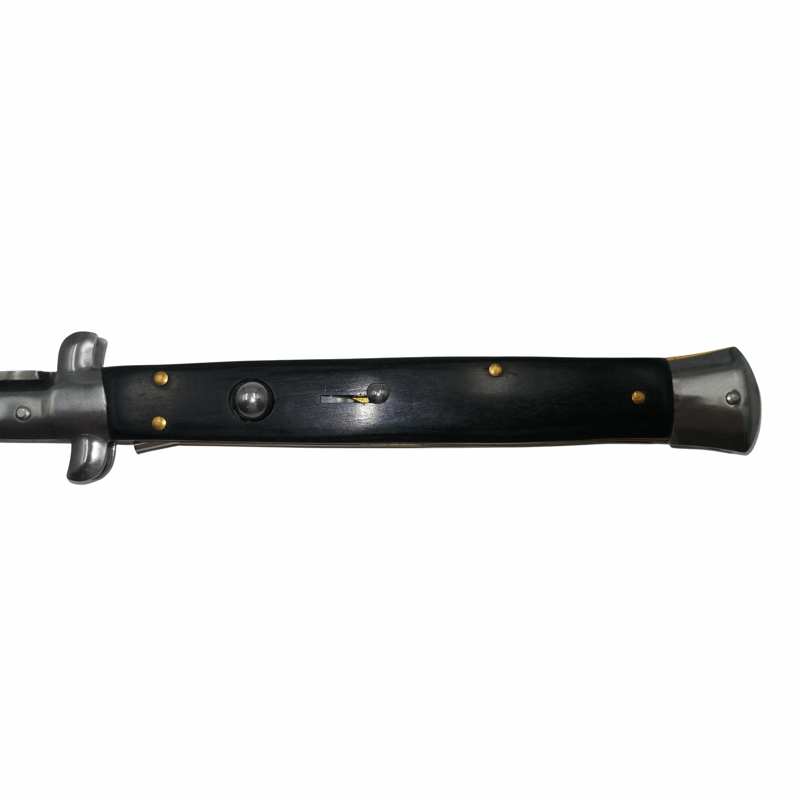 Briceag automat de vanatoare ideallstore®, italian blade, stiletto, otel inoxidabil, 24 cm, negru