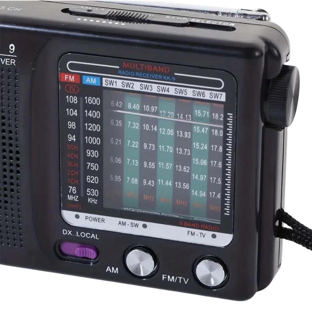 Radio portabil kk9, fm/am/sw, aux