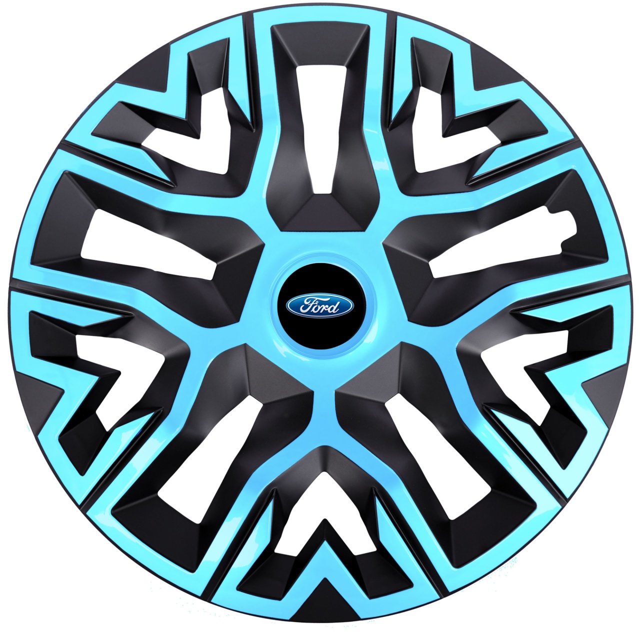 Set 4 capace roti 15 `` best azur-negru, compatibile cu ford