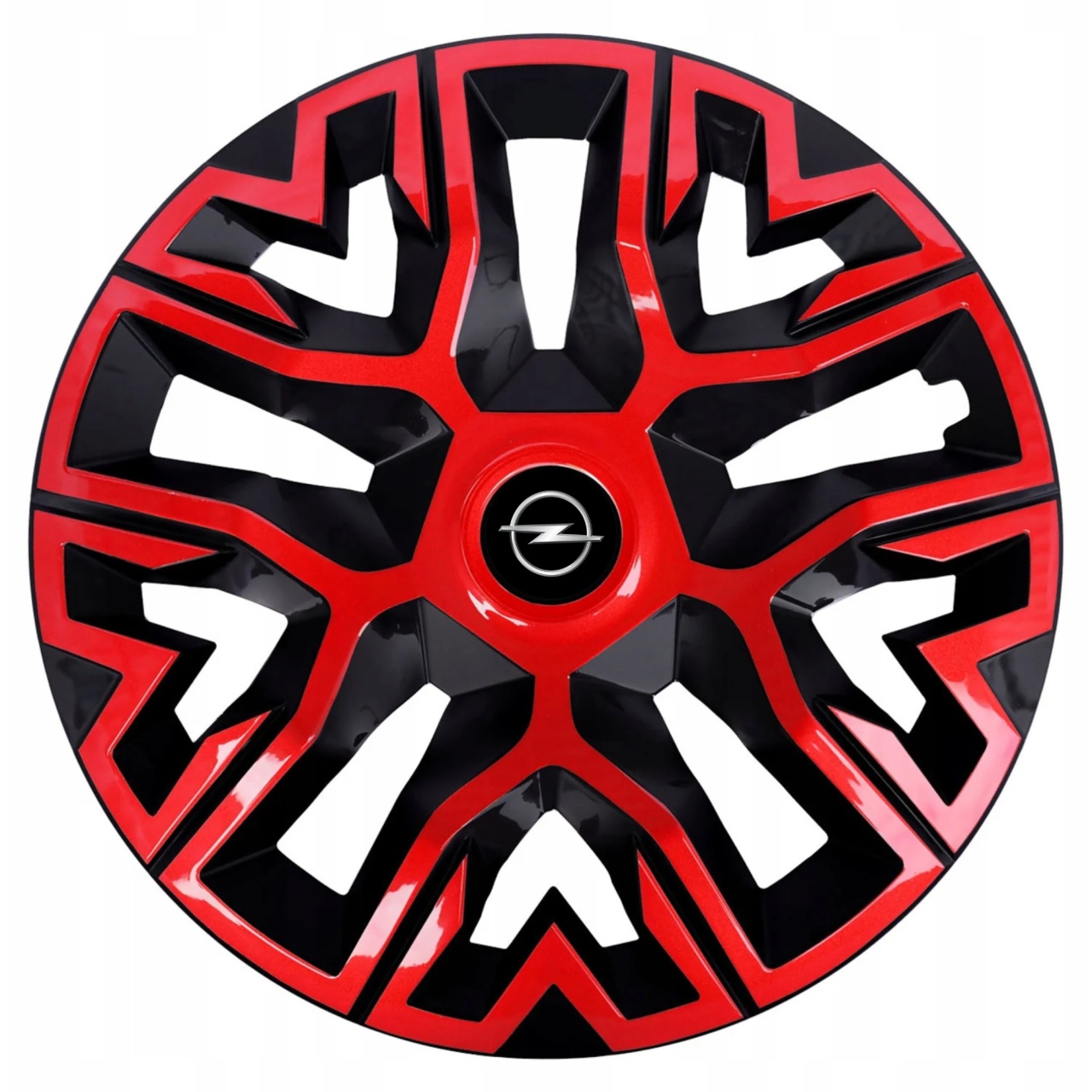 Set 4 capace roti 16 `` best rosu-negru, compatibile cu opel