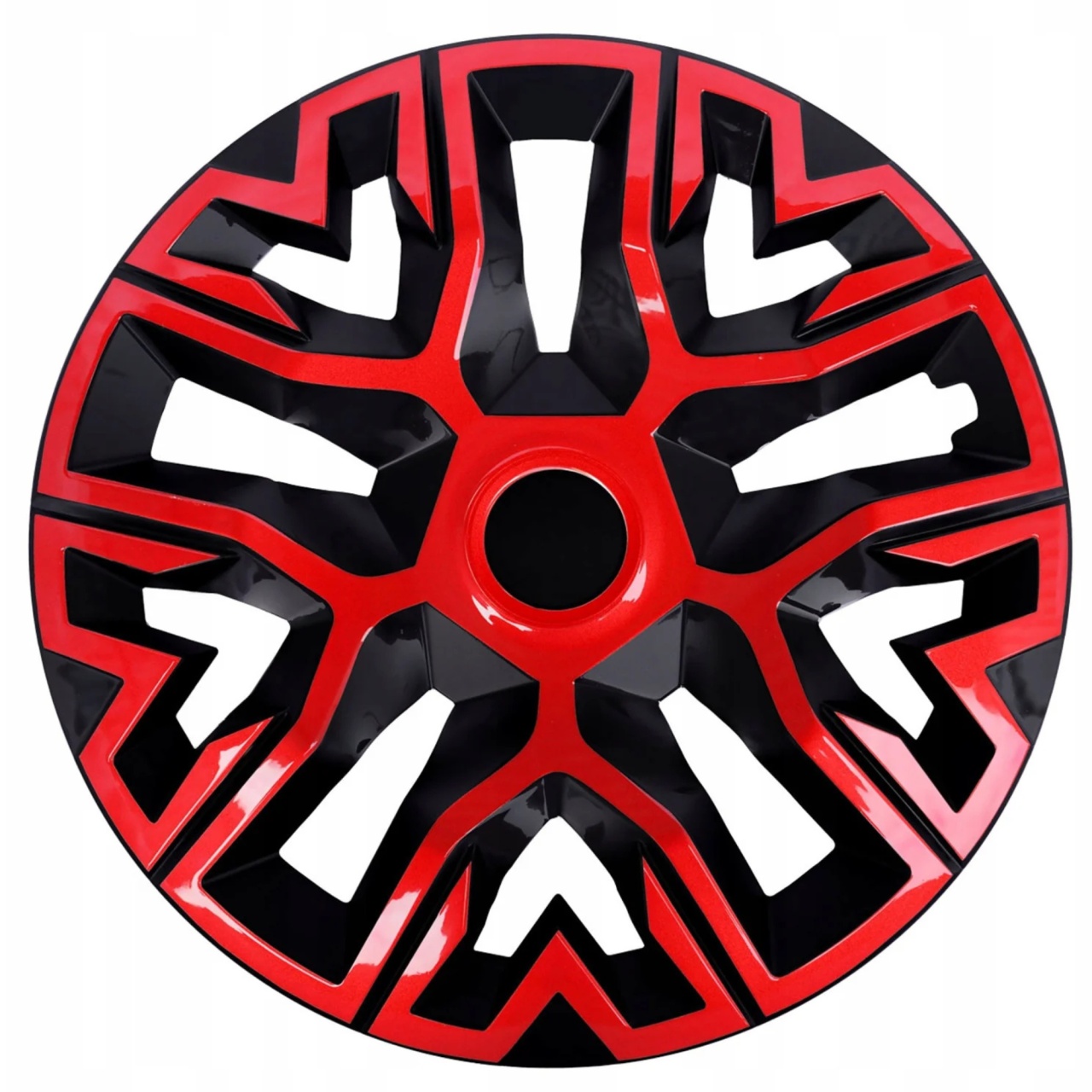 Set 4 capace roti 16 `` best rosu-negru, compatibile cu opel