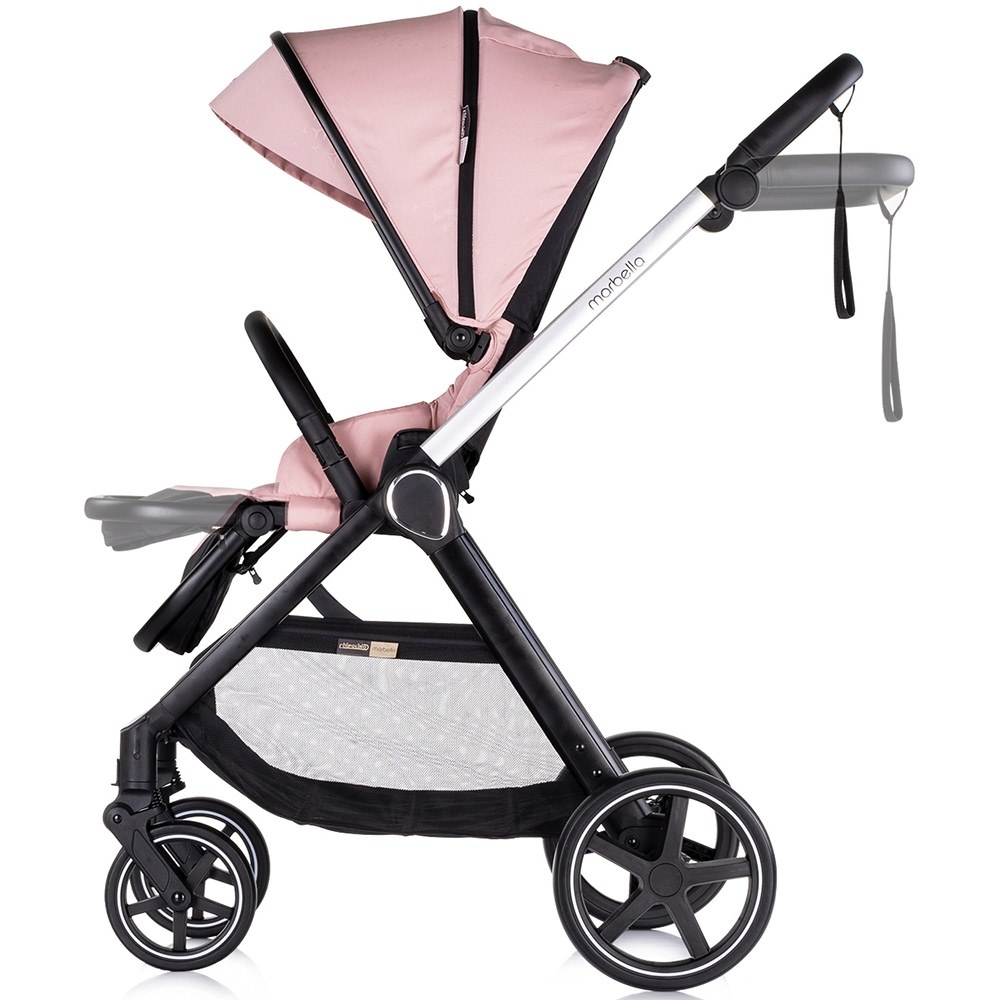 Carucior copii 3 in 1 chipolino marbella pink marshmallow