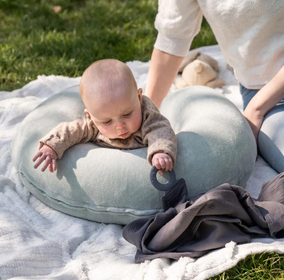 Esarfa pentru alaptat multifunctionala din bumbac organic doomoo mom’n play grey