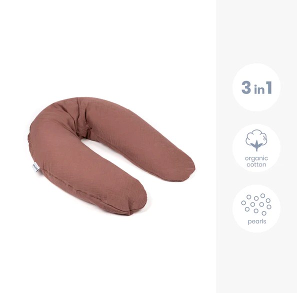 Perna mare 3 in 1 doomoo comfy big tetra brick din bumbac organic