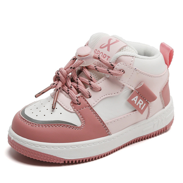 Adidasi albi cu roz pudra si argintiu - ari sport (marime disponibila: marimea