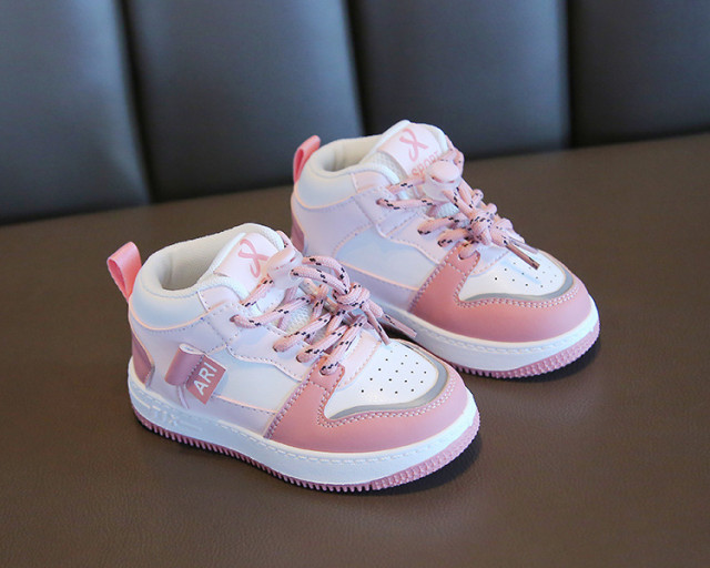 Adidasi albi cu roz pudra si argintiu - ari sport (marime disponibila: marimea