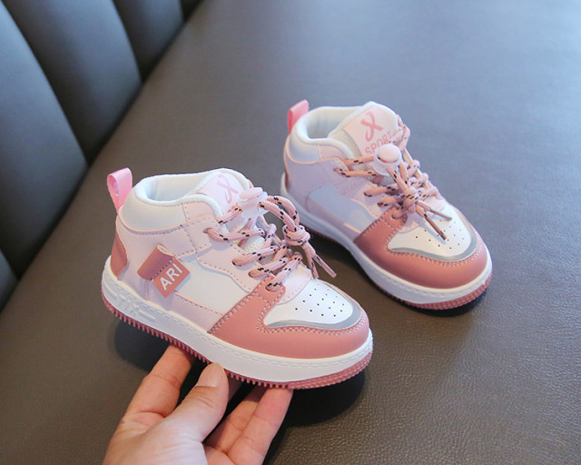 Adidasi albi cu roz pudra si argintiu - ari sport (marime disponibila: marimea