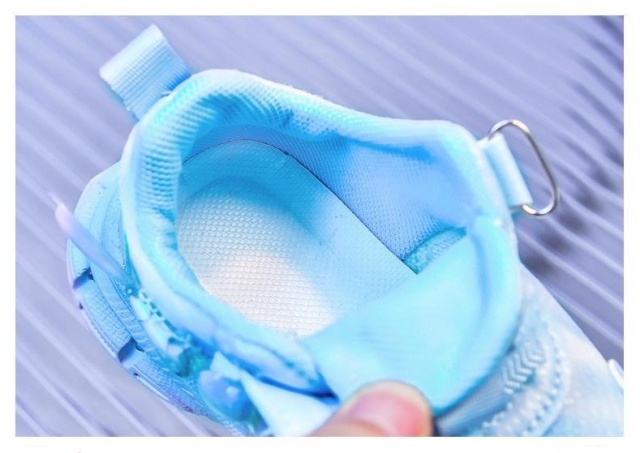 Adidasi bleu cu sidef alb si luminite - lolly (marime disponibila: marimea 22)