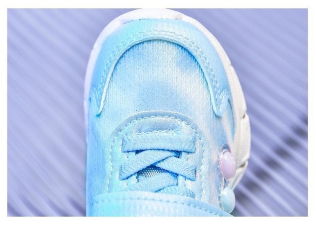 Adidasi bleu cu sidef alb si luminite - lolly (marime disponibila: marimea 22)