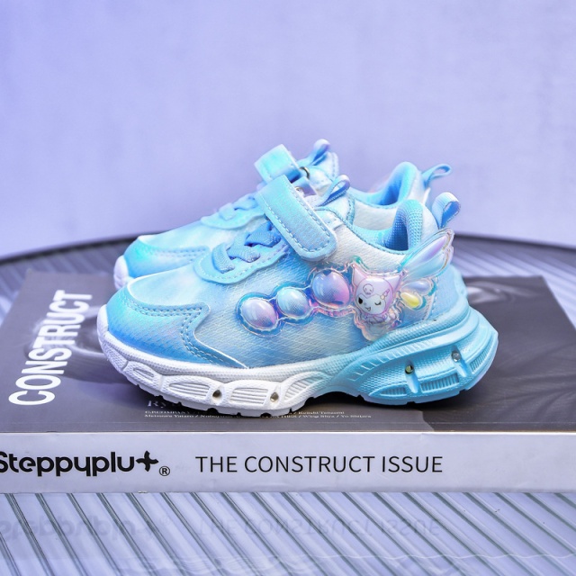 Adidasi bleu cu sidef alb si luminite - lolly (marime disponibila: marimea 22)