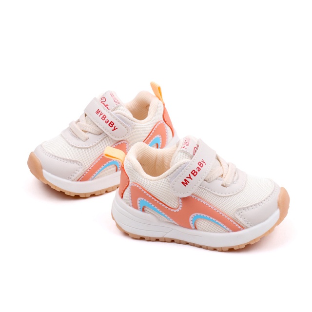 Adidasi ivoire cu portocaliu - valuri (marime disponibila: marimea 20)