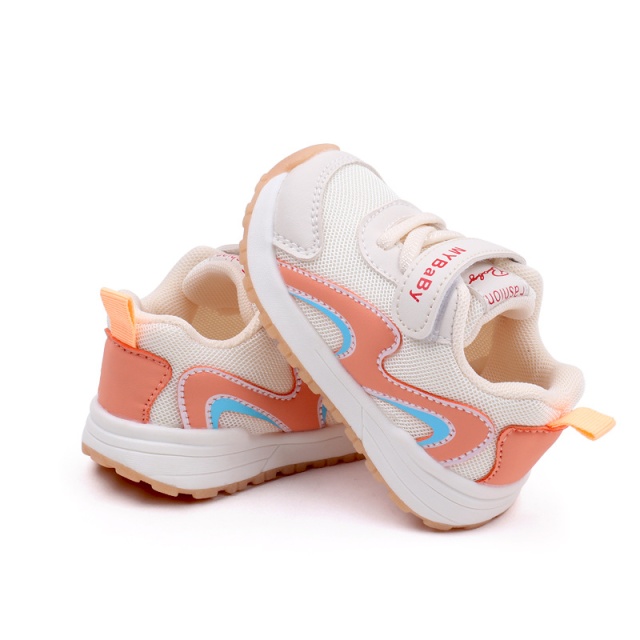 Adidasi ivoire cu portocaliu - valuri (marime disponibila: marimea 20)