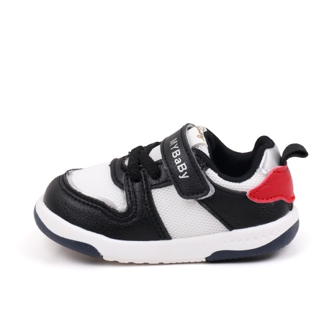 Adidasi negri cu insertii albe pentru copii - mybaby (marime disponibila: