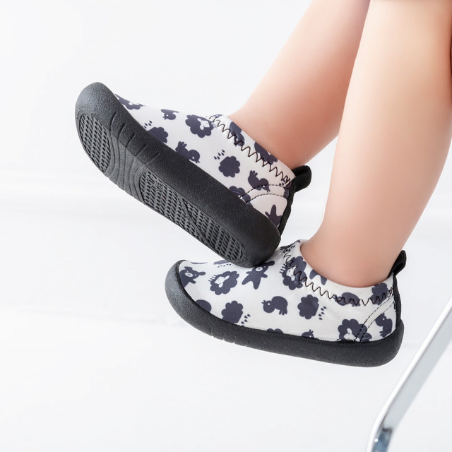 Mocasini albi - animalute (marime disponibila: marimea 21)