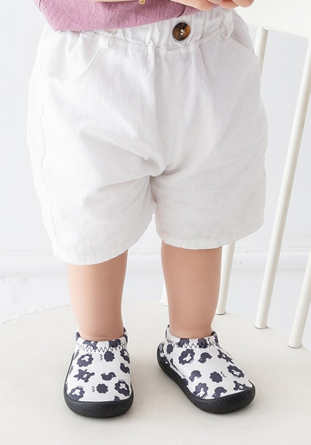 Mocasini albi - animalute (marime disponibila: marimea 21)