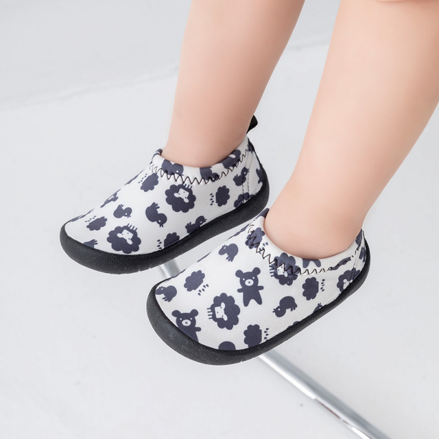 Mocasini albi - animalute (marime disponibila: marimea 21)