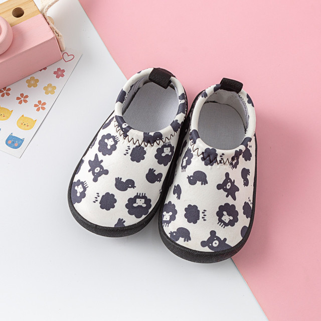 Mocasini albi - animalute (marime disponibila: marimea 21)