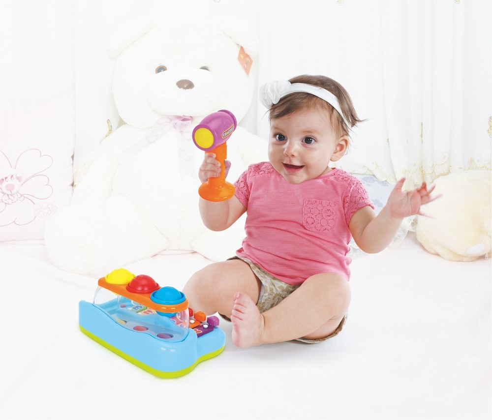 Xilofon cu mingiute si ciocanel hola toys