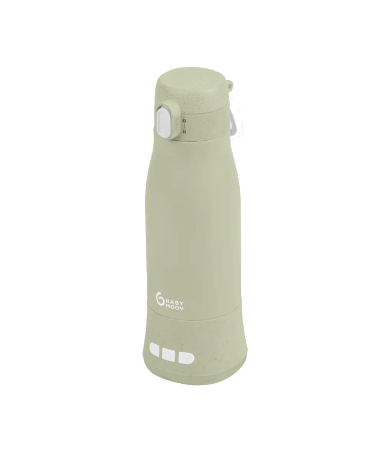 Incalzitor de biberoane portabil si reincarcabil babymoov moov & feed sage green
