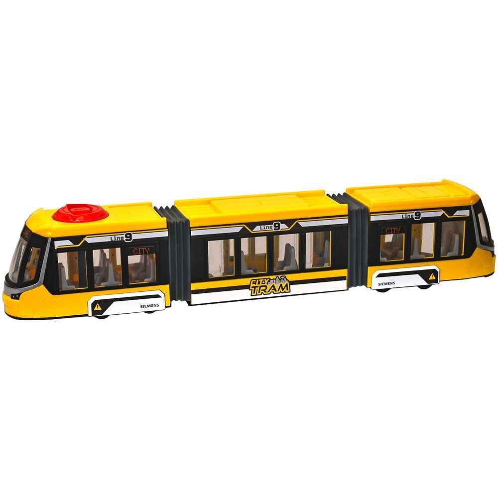 Tramvai dickie toys siemens city tram 41,5 cm galben