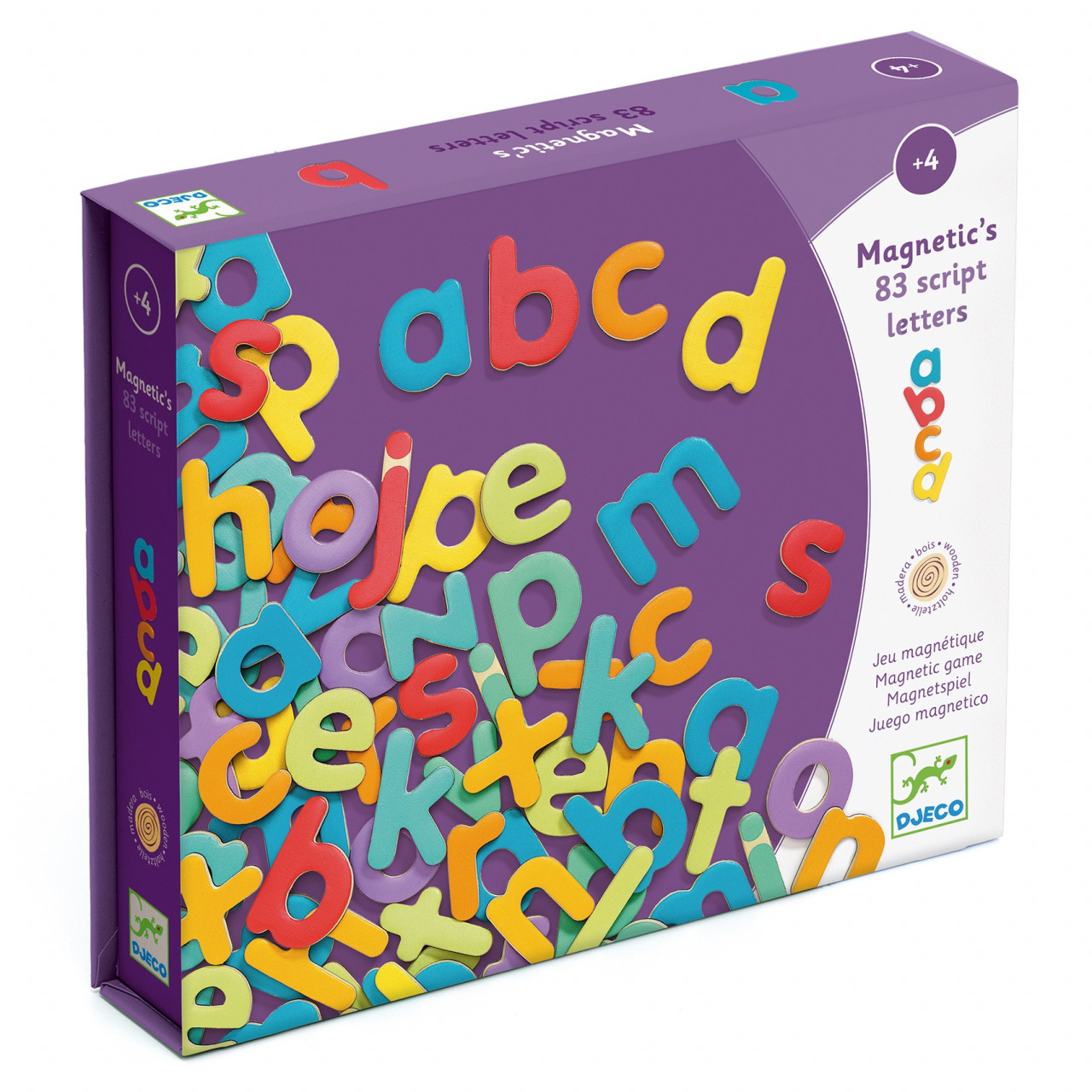 Joc magnetic 83 litere colorate, djeco
