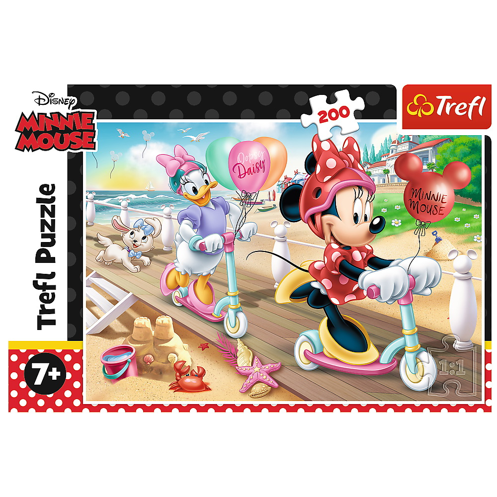 Puzzle trefl 200 minnie distractie la plaja