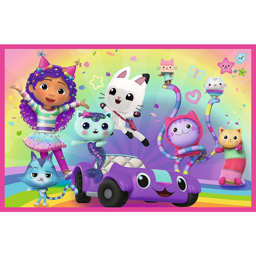 Puzzle trefl 2x24 gabbys dollhouse aventurile lui gabby
