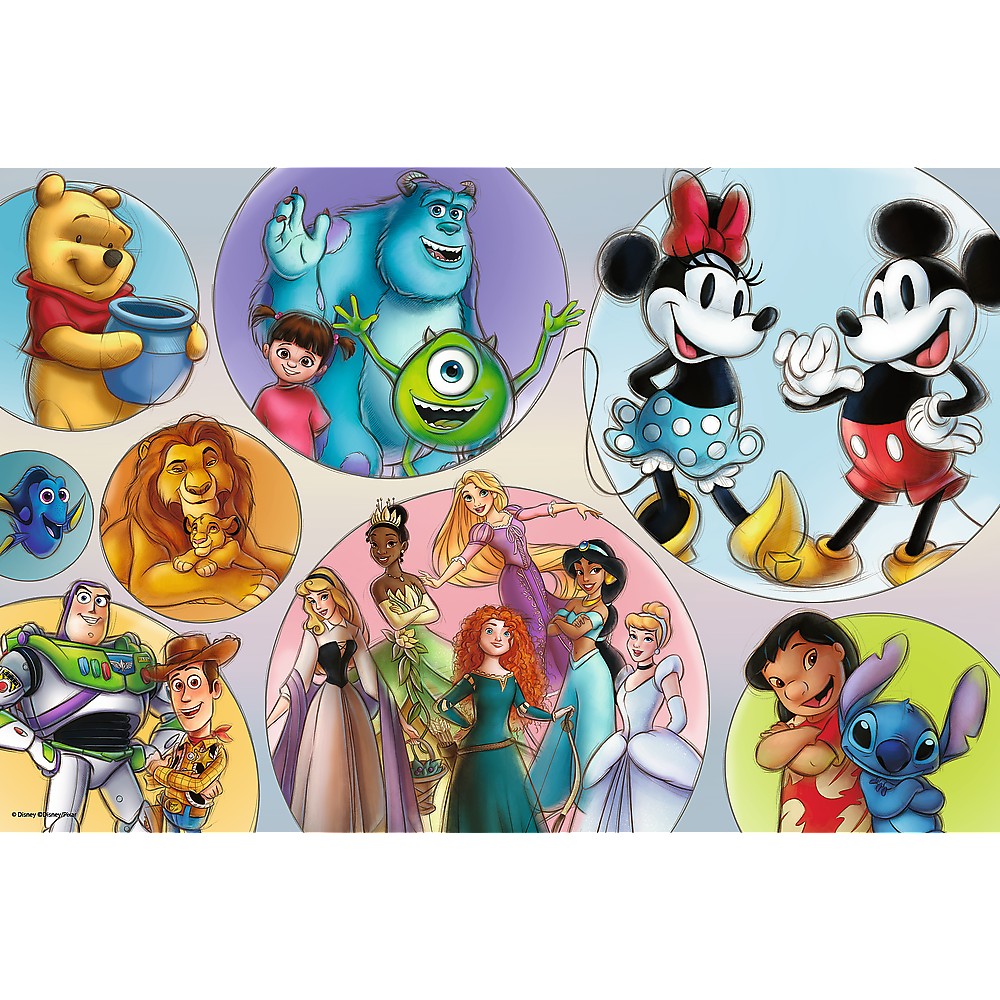 Puzzle trefl primo super shape xxl 160 disney 100 lumea disney