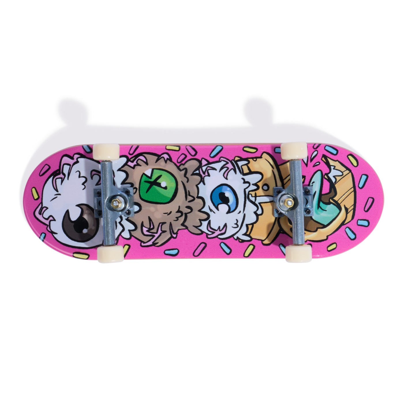 Tech dech sk8 crew pachet 2 seturi placa si figurina 9.6cm casca mov si casti albe