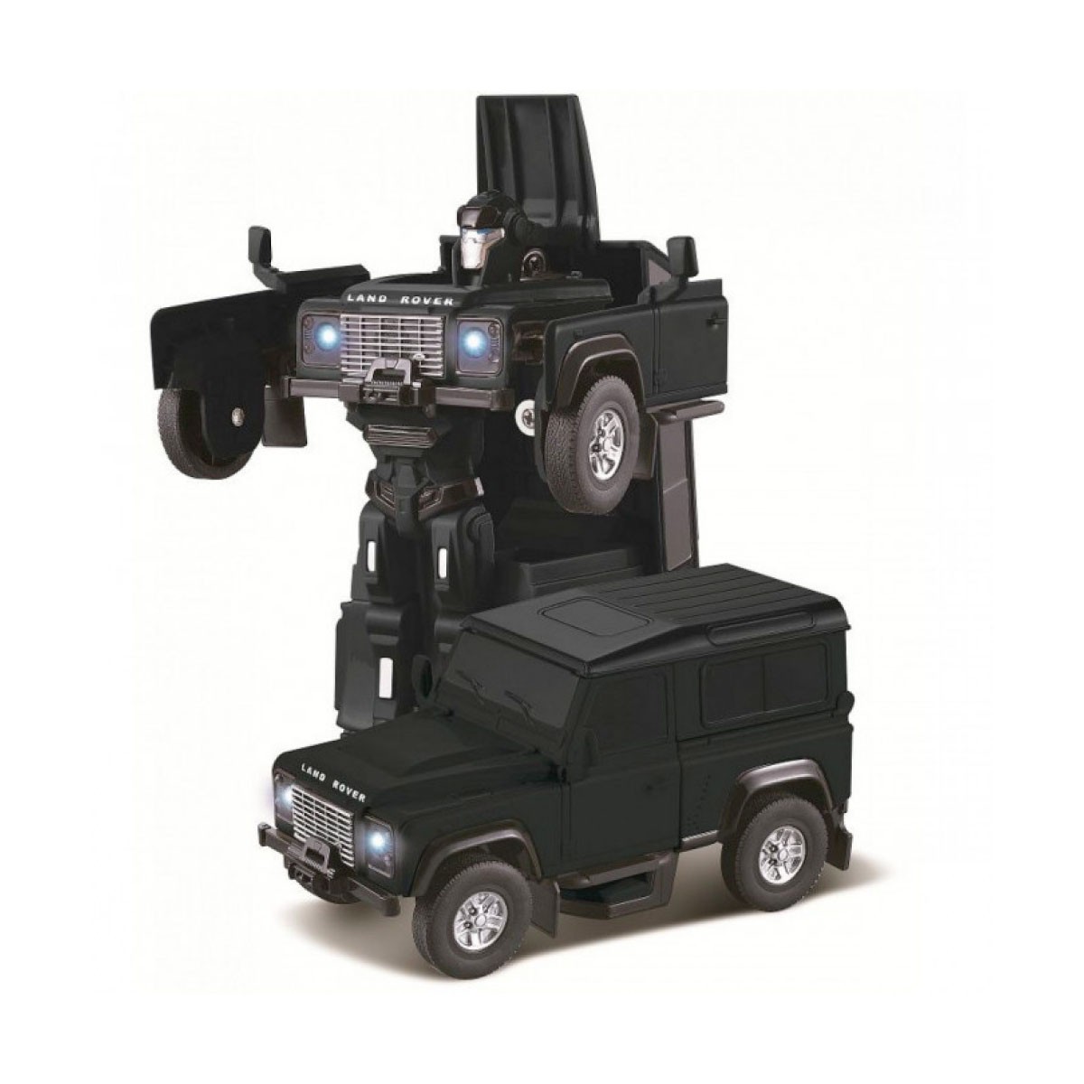 Masinuta metalica convertibila land rover defender negru cu scara 1 la 32