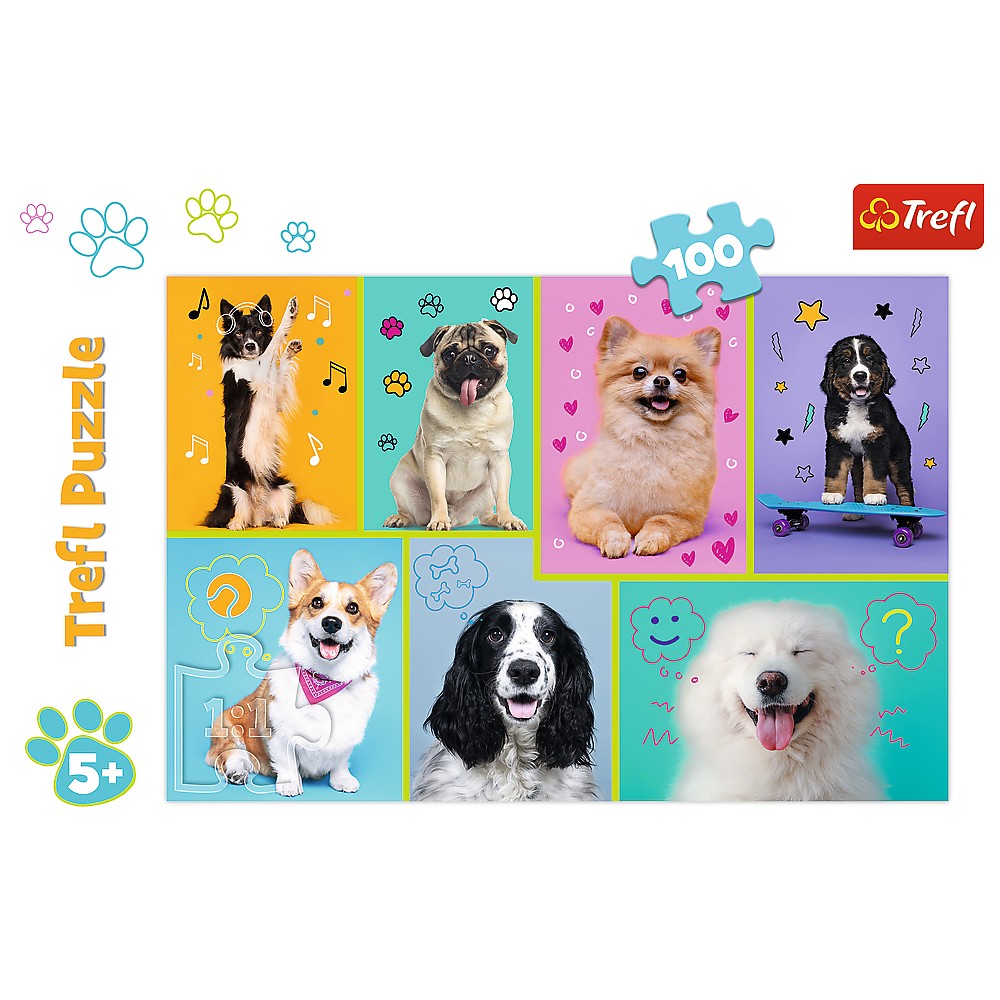 Puzzle trefl 100 in lumea cateilor