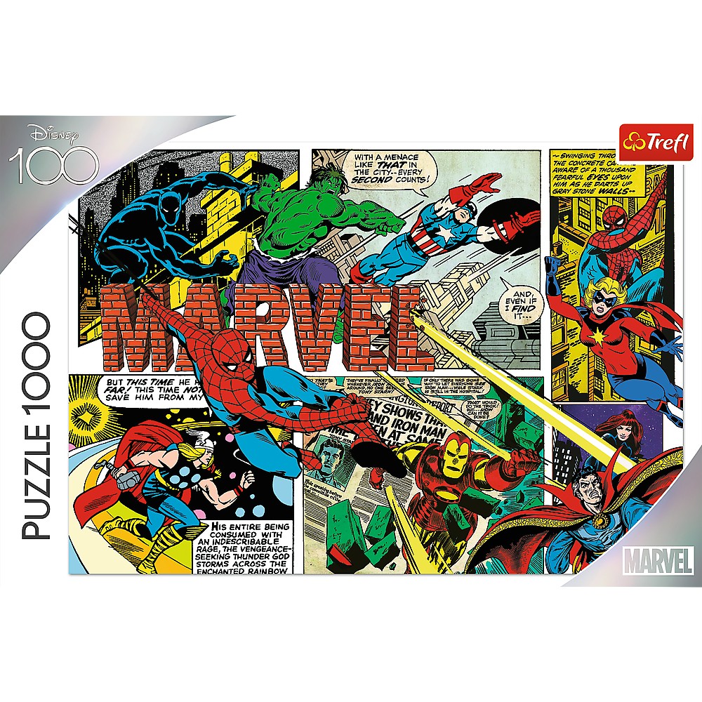Puzzle trefl 1000 disney 100 eroii marvel