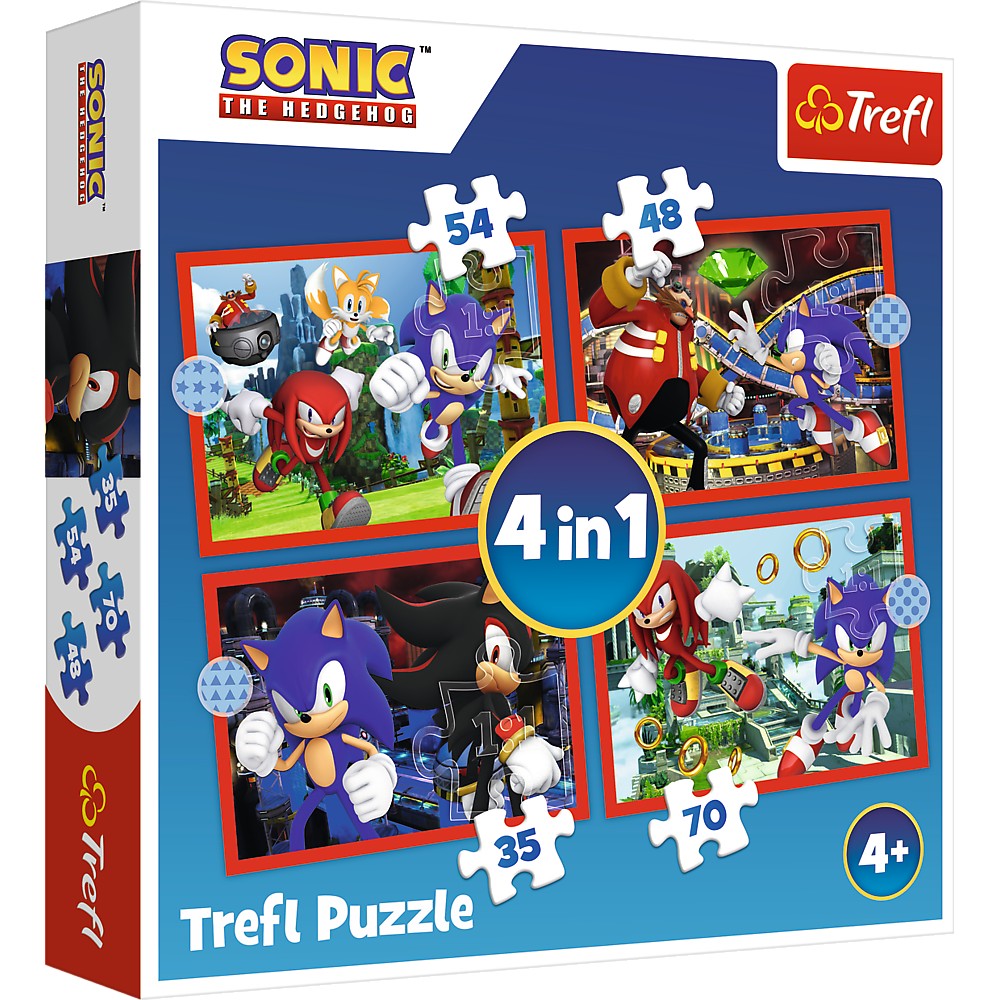 Puzzle trefl 4in1 sonic aventurile lui sonic