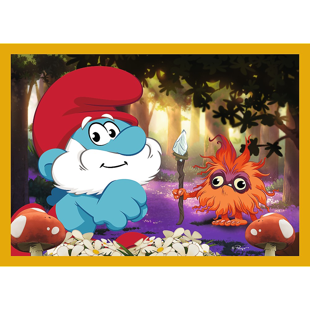 Puzzle trefl 4in1 strumfii viata in satul strumfilor