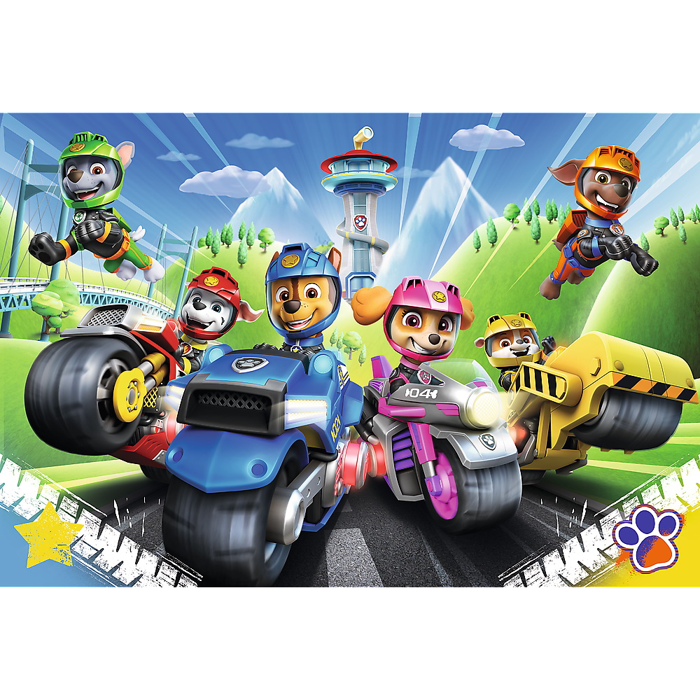 Puzzle trefl 100 piese patrula catelusilor catelusii pe motociclete