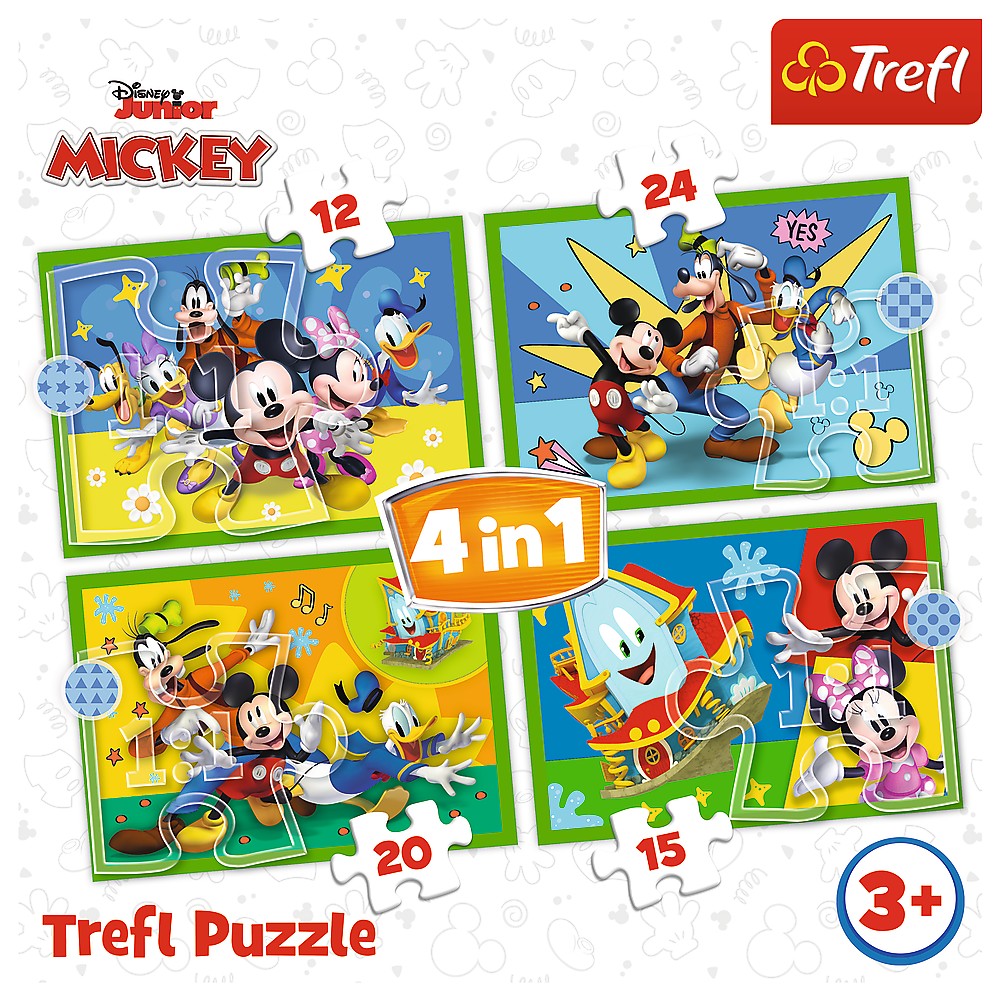Puzzle trefl 4in1 mickey mouse si prietenii