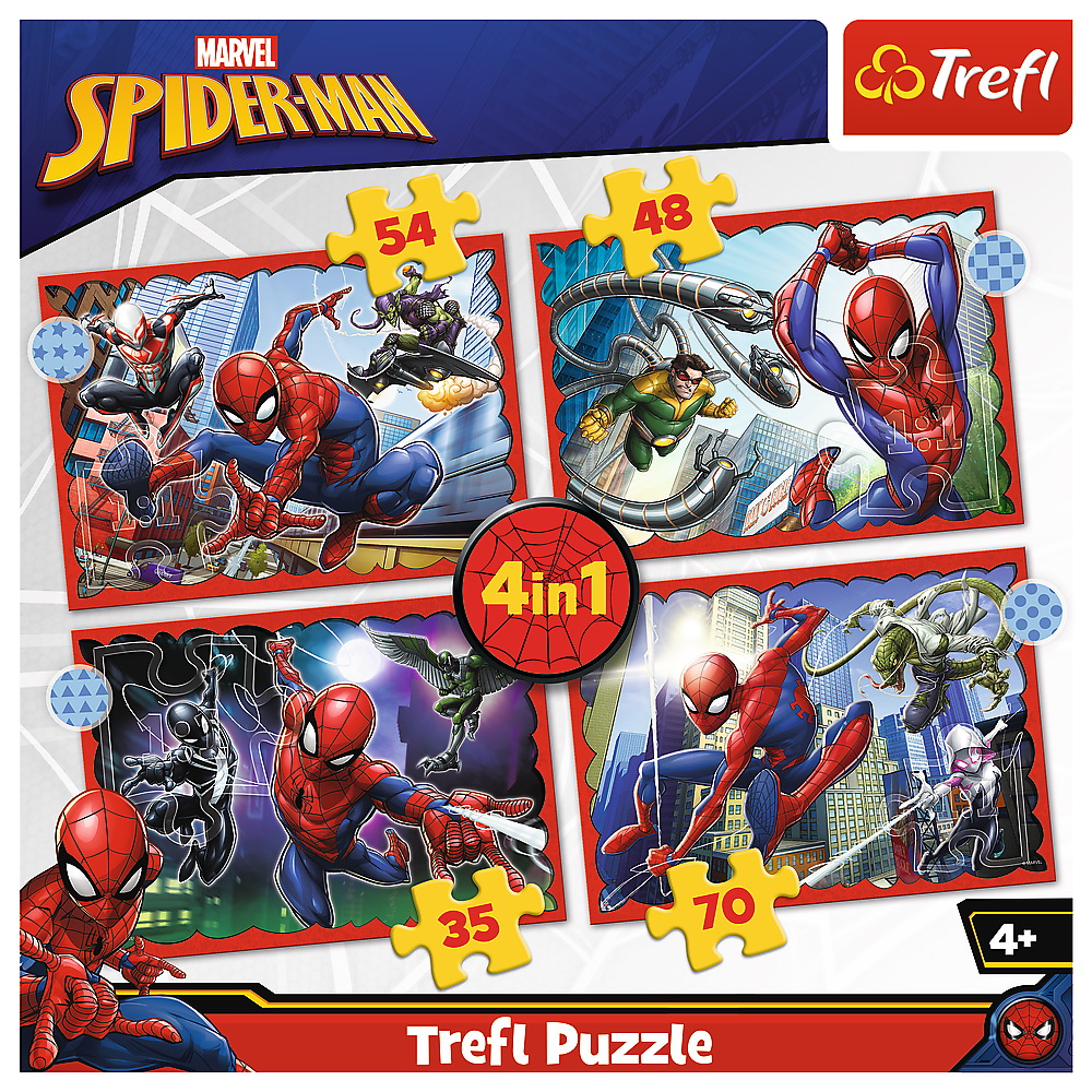 Puzzle trefl 4in1 spiderman - eroul spiderman