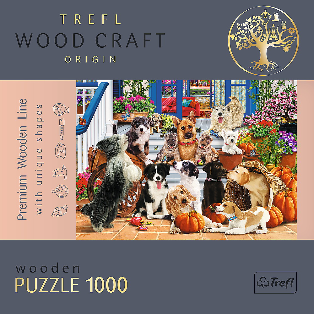 Puzzle trefl din lemn 1000 piese echipa de catei