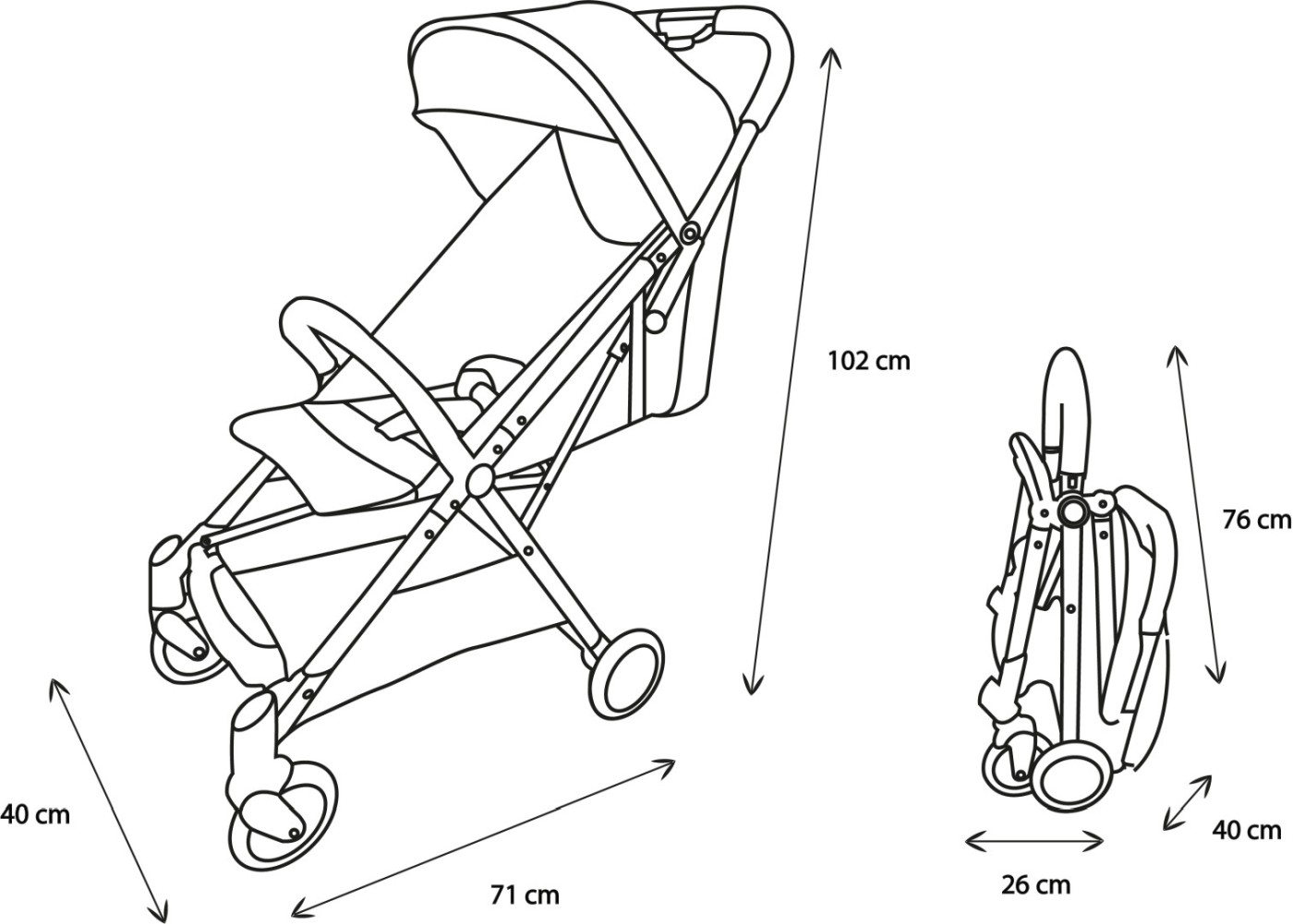 Carucior sport nania, orla, grey/black