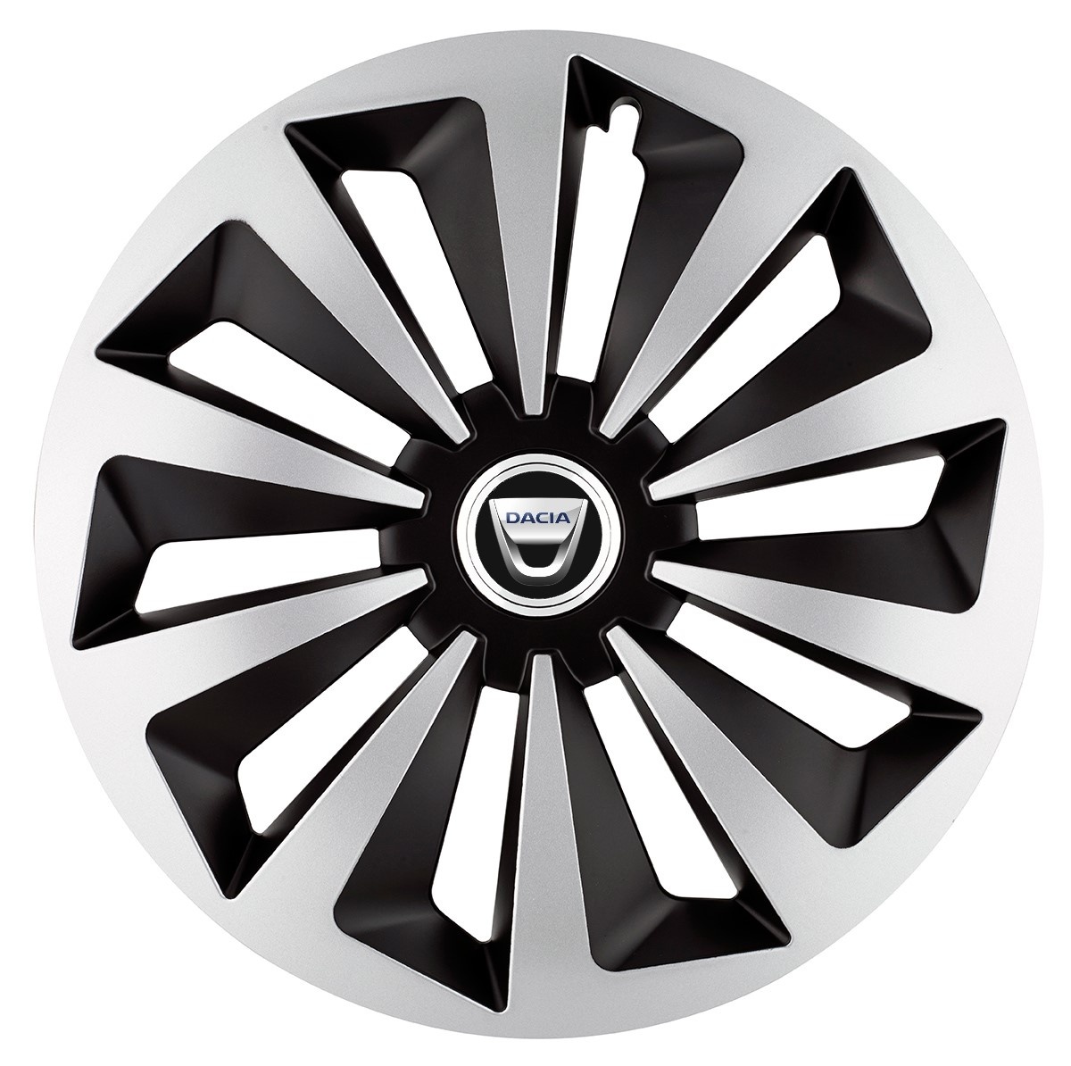 Set 4 capace roti fox gri-negru r17 pentru gama auto dacia