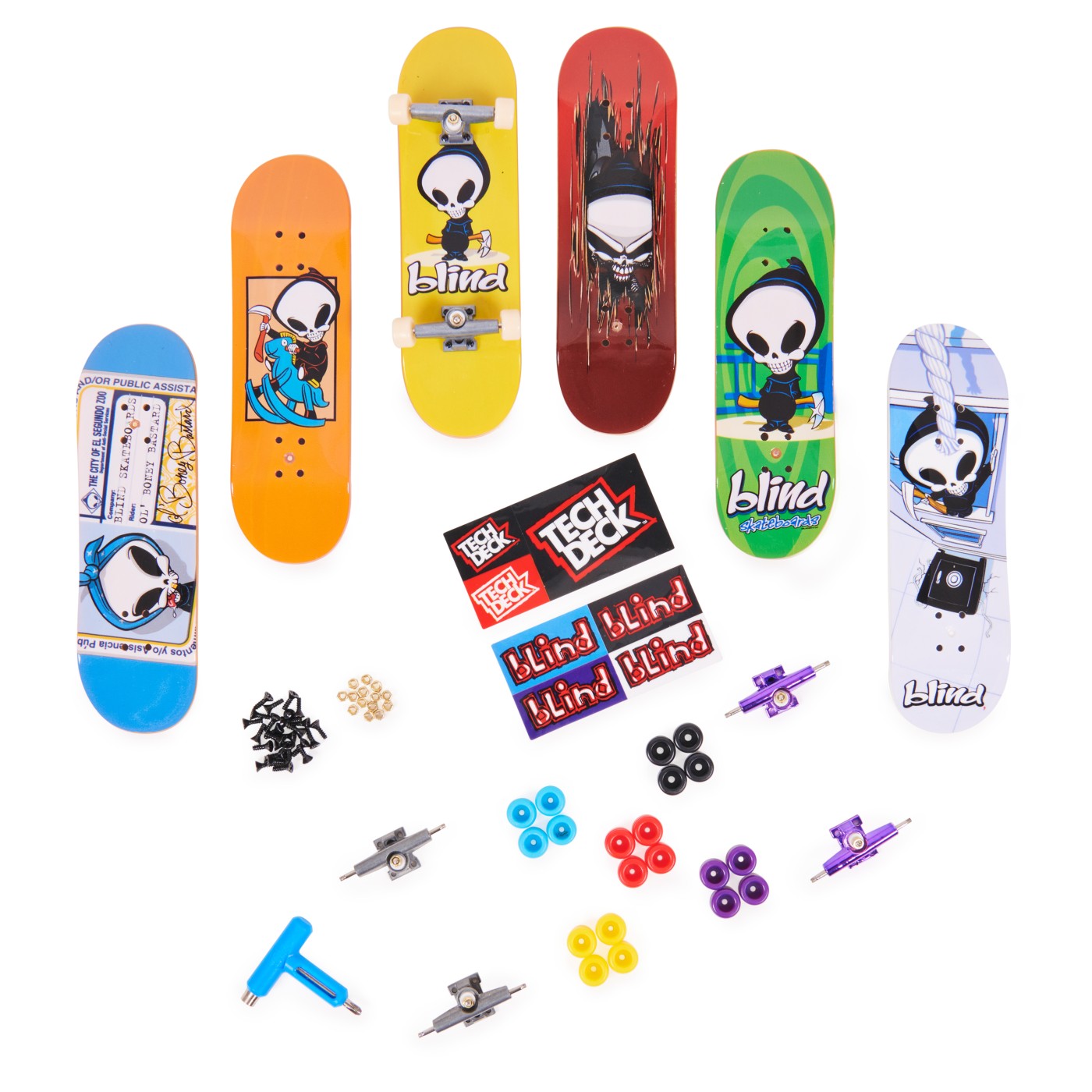 Tech deck pachet 6 piese cu accesorii fingerboard blind