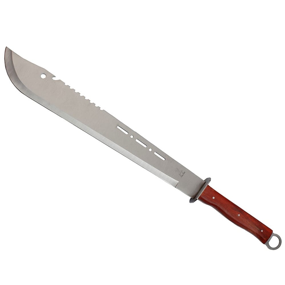 Sabie de vanatoare depox®, seoul soul, otel inoxidabil, maner lemn, 70 cm, maro