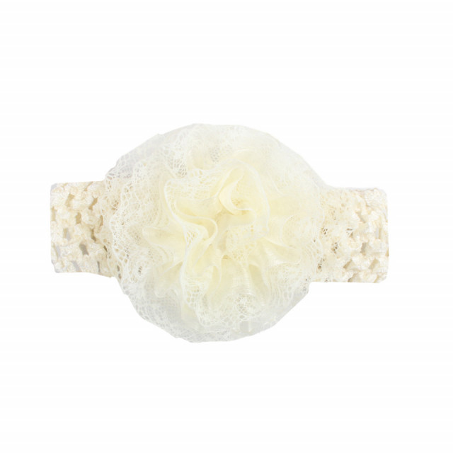 Bentita pentru fetite - floarea dantelata (culoare: alb, marime disponibila: