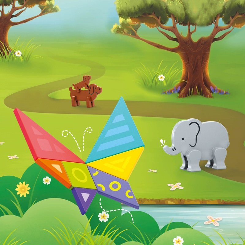 Joc educational tangram magnetic hola toys